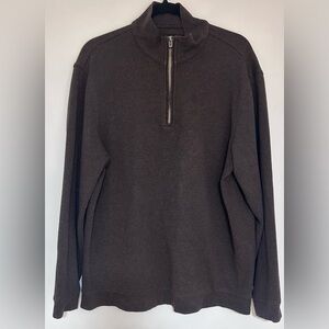 Jared Lang Men’s 1/4 Zip Pullover Brown Sweater Size Large